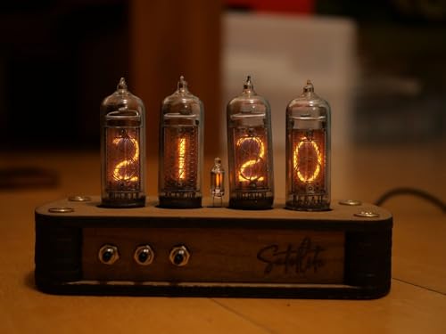 DIY Nixie Tube Clock Kit with Wooden Enclosure