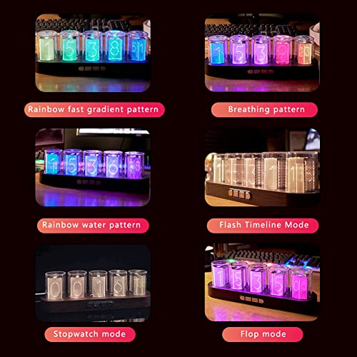 GUAZI STORE RGB Nixie Tube Clock Creative Gift