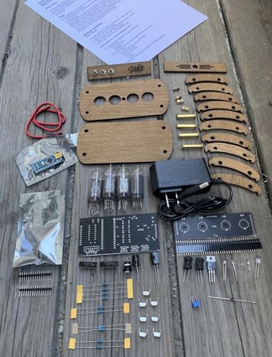DIY Nixie Tube Clock Kit with Wooden Enclosure