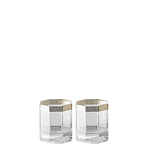 Versace Rosenthal Medusa d'Or Crystal Whiskey Glasses Set