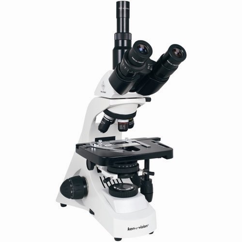 Ken-A-Vision T-29046 Research Microscope, Trinocular Head, 10× Eyepiece