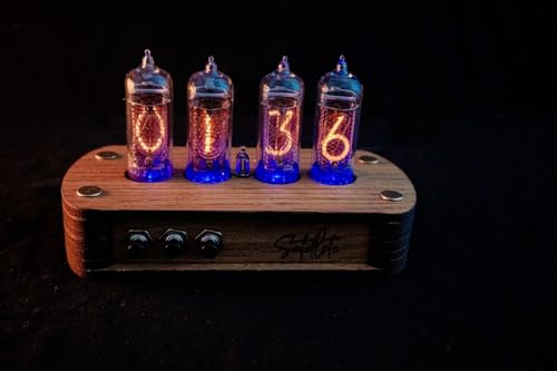 DIY Nixie Tube Clock Kit with Wooden Enclosure