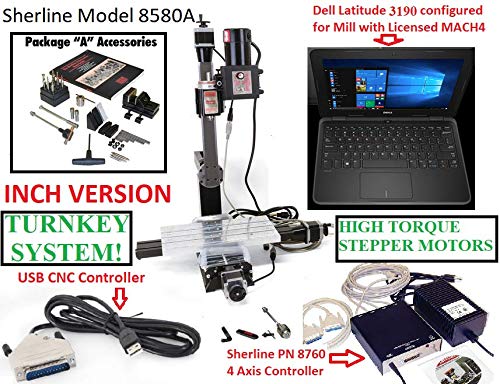 Sherline 8580A CNC System with USB Controller & Laptop