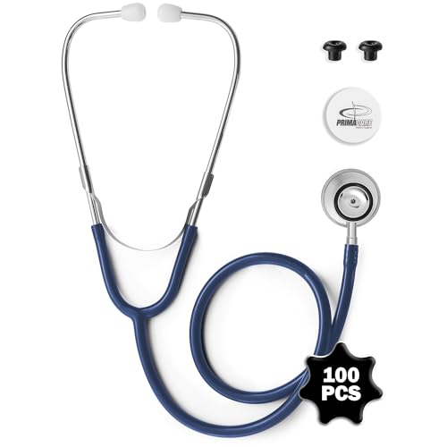 100 Pack Blue Pediatric Dual Head Stethoscope