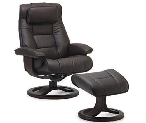 Fjords Mustang Leather Recliner Chair with Ottoman