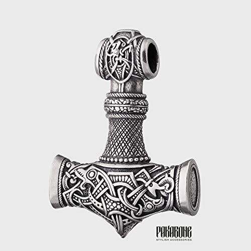 Thor's Hammer Pendant - Norse Viking Necklace in XL