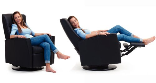 Fjords Large Swivel Relaxer Recliner Scandinavian Lounge Chair