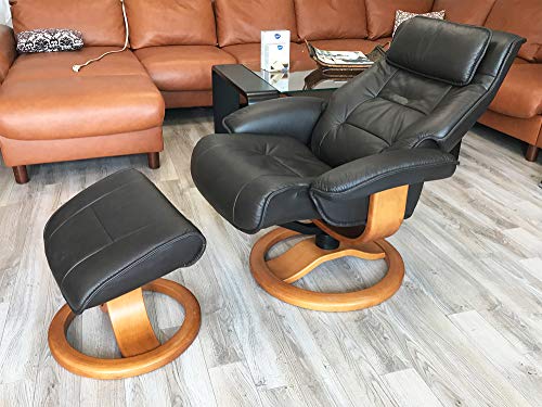 Fjords Mustang Leather Recliner Chair with Ottoman