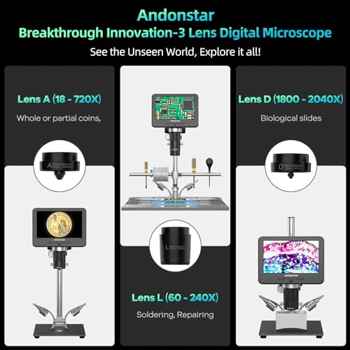 Andonstar AD246S-M Plus Soldering Digital Microscope Kit