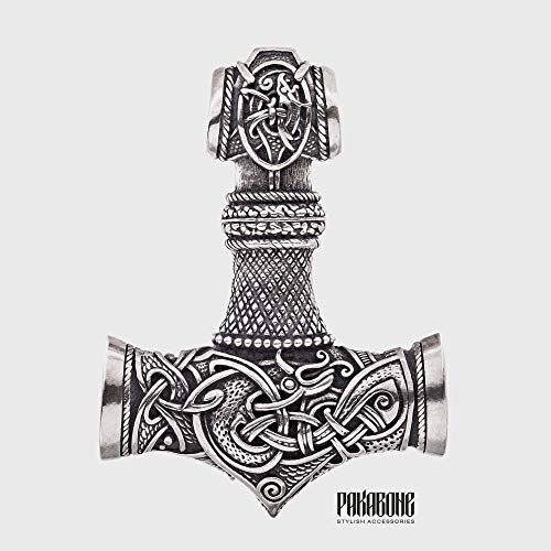 Thor's Hammer Pendant - Norse Viking Necklace in XL