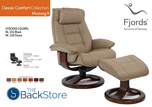 Fjords Mustang Leather Recliner Chair with Ottoman
