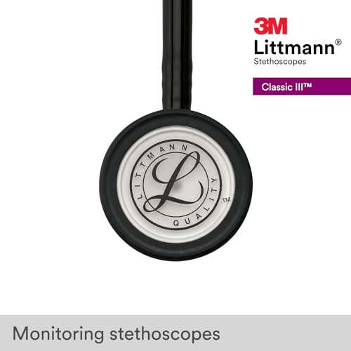 3M Classic III Stethoscope, Extra Loud, Lightweight, Black