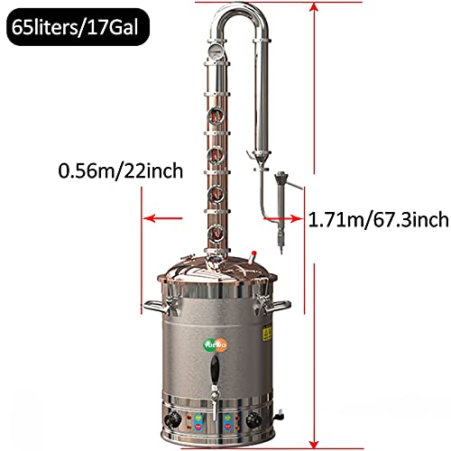 YUEWO 110V Stainless Steel Alcohol Distiller Kit
