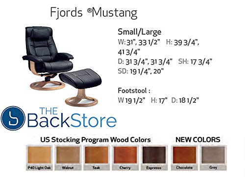 Fjords Mustang Leather Recliner Chair with Ottoman