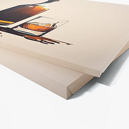 Minimalistic Whiskey Glass Canvas Art Print - X-Large