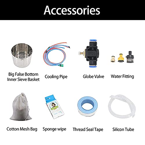 YUEWO 110V Stainless Steel Alcohol Distiller Kit