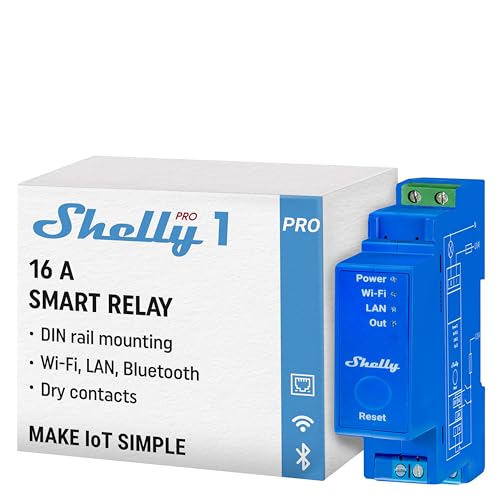 Shelly Pro 1 Smart Relay Switch - WiFi & Bluetooth