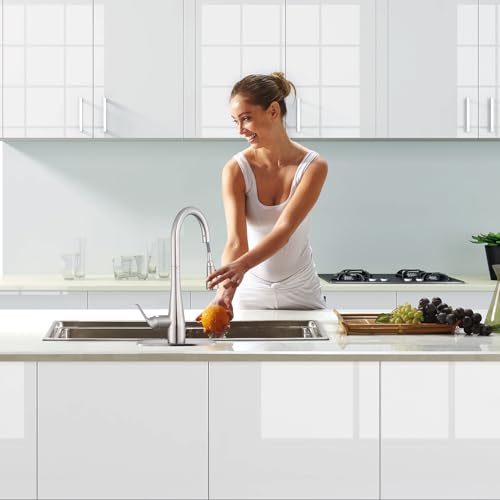 Modern Touch Kitchen Faucet with Soap Dispenser - Brushed Nickel