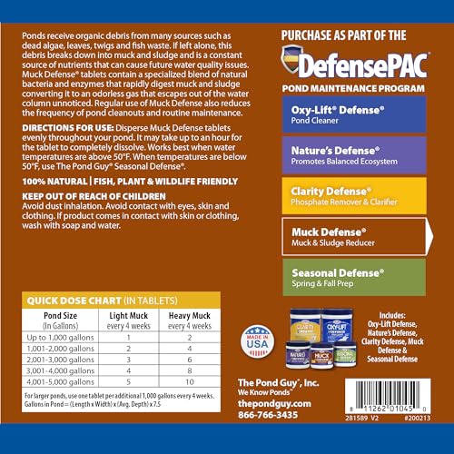 Muck Defense Tablets: Natural Sludge Control for Water Gardens