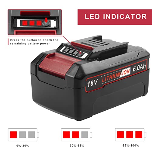 2 Packs of 18V 6000mAh Battery for Einhell
