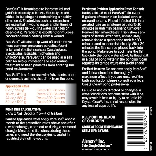 CrystalClear ParaSalt Rock Salt Crystals, Anti Fish Parasite