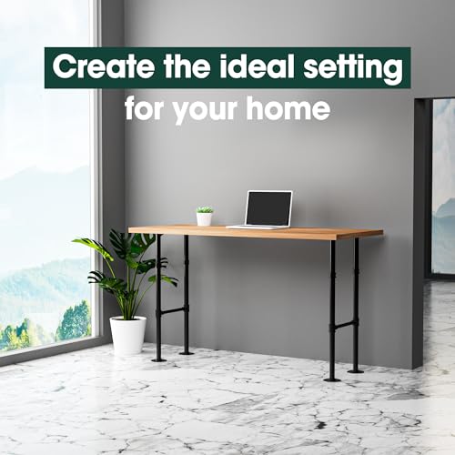 Industrial Pipe Counter Bar Height Table Legs - Set of 2