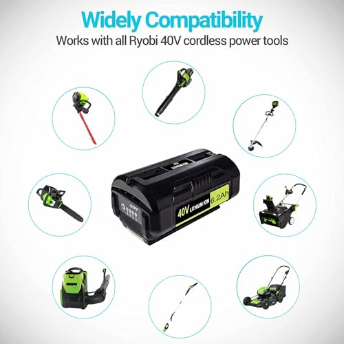 Ryobi 40V Battery Replacement 6.2Ah OP4040 OP4026