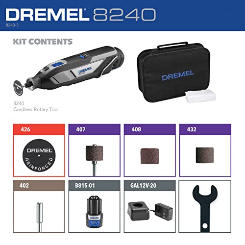 Dremel 8240-5 Cordless Rotary Tool Kit with Accessories