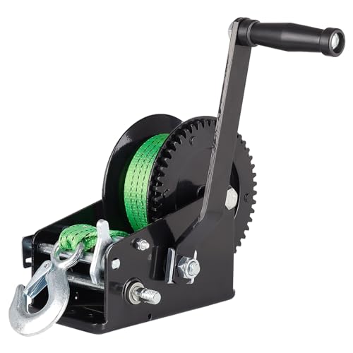 3500 lbs Heavy Duty Hand Crank Trailer Winch