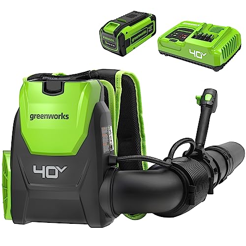 Greenworks Cordless Backpack Leaf Blower with 8.0Ah Battery