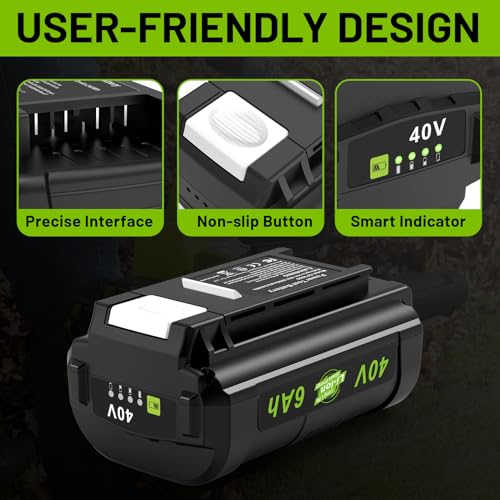 KEATFE 40V 6.0Ah OP4060 Battery for Ryobi