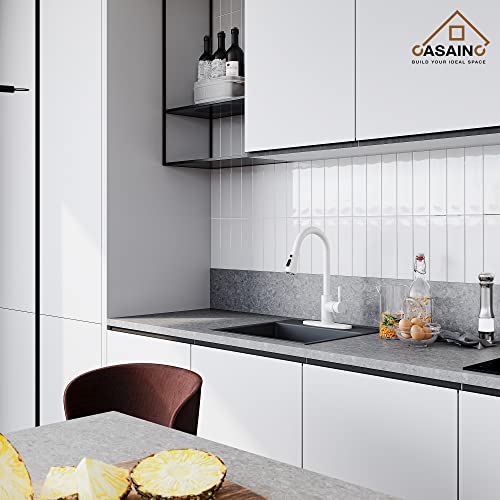 CASAINC Matte White Kitchen Faucet with Sprayer - VIP Smart Shopper