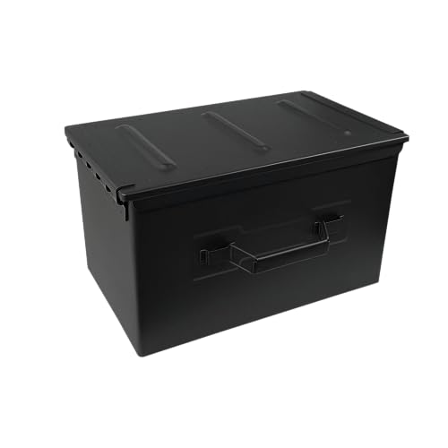 Black Sierra XL Steel Lockable Ammo Can: Airtight Storage