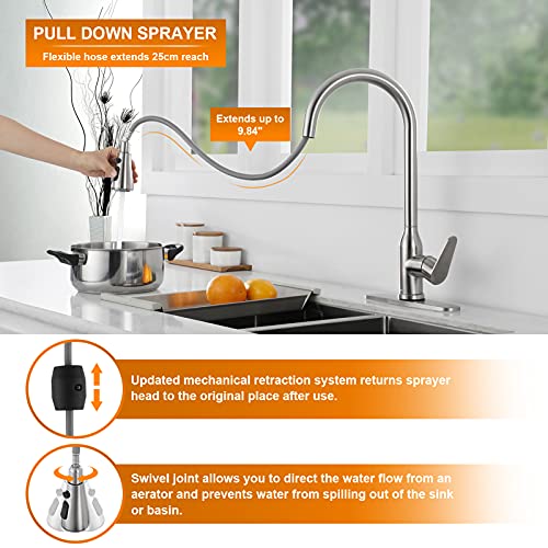 VIP Smart Kitchen Sink Faucet with Pull Down Sprayer