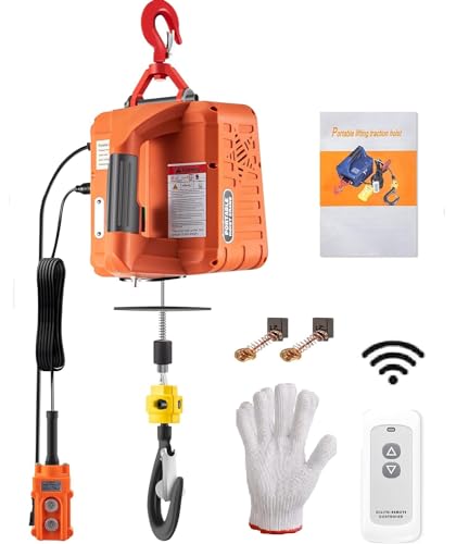 VEVOR 3-in-1 Electric Hoist Winch - 1100lbs