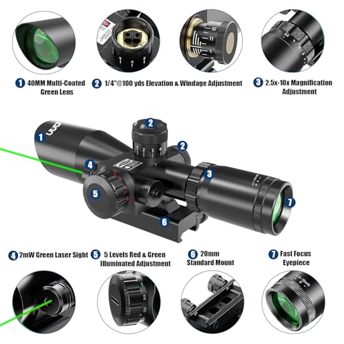 VIP Green Laser Tactical Rifle Scope with Mount