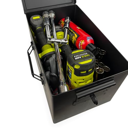 Black Sierra XL Steel Lockable Ammo Can: Airtight Storage