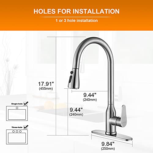 VIP Smart Kitchen Sink Faucet with Pull Down Sprayer