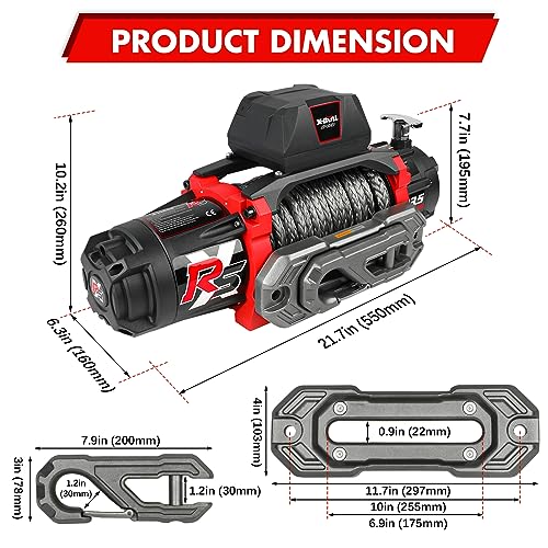 X-BULL 13500 lb. Electric Winch + Wireless Remote
