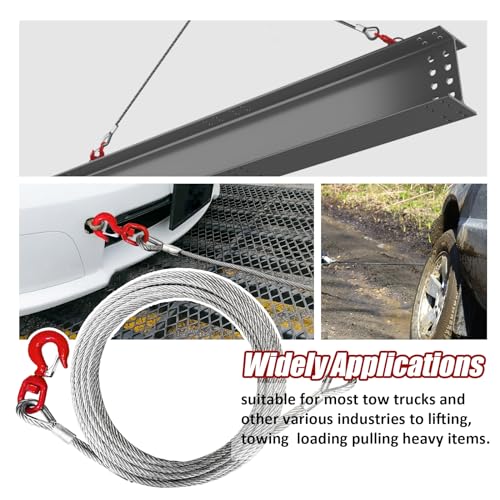 YATOINTO Heavy Duty Galvanized Steel Winch Cable