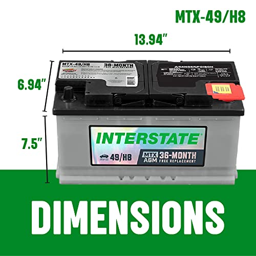 Interstate Automotive Battery 12V 95Ah - MTX-49/H8