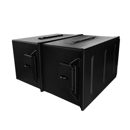 Black Sierra XL Steel Lockable Ammo Can: Airtight Storage