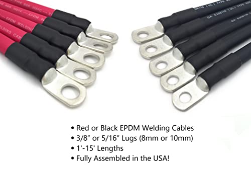 Fully Assembled 4 AWG Battery Cables, 6ft