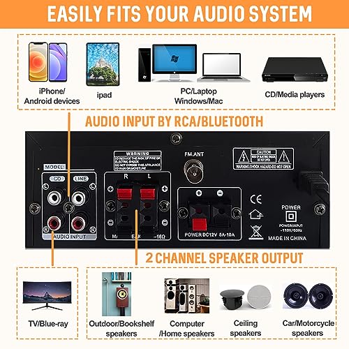 Sunbuck Bluetooth Stereo Receivers with 400Wx2 Max