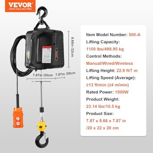VIP Smart Shopper: Electric Hoist Winch, 1100 lbs