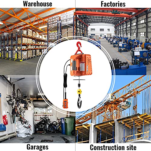 VEVOR 3-in-1 Electric Hoist Winch - 1100lbs