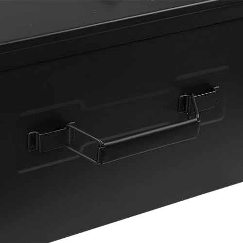 Black Sierra XL Steel Lockable Ammo Can: Airtight Storage