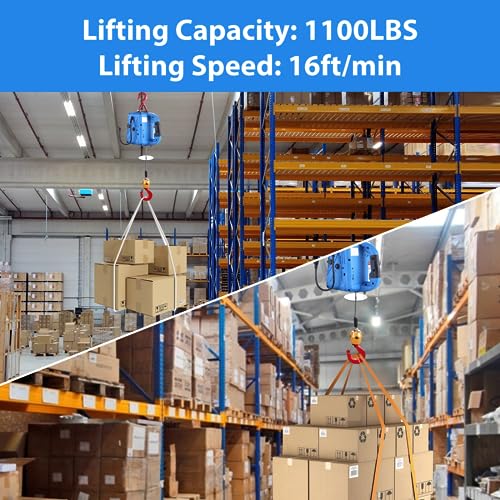 3-in-1 Electric Hoist Winch 1100lb Wireless Remote VIP