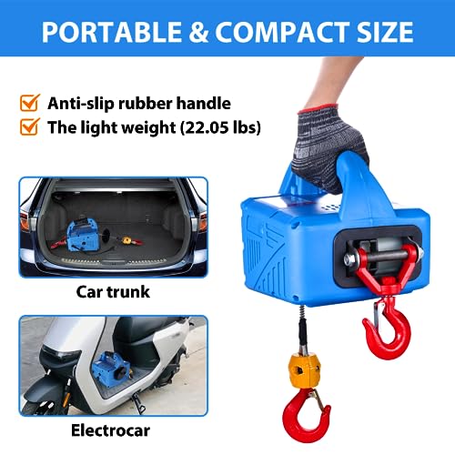 3-in-1 Electric Hoist Winch 1100lb Wireless Remote VIP