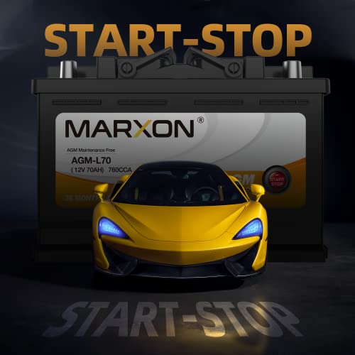 MARXON Group 12v 70AH 760CCA AGM Car Battery